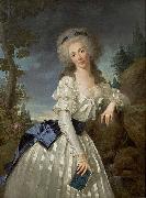 Portrait of a Lady with a Book, Next to a River Source Antoine Vestier